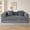 Grey Ash, variant on 75" Convertible Frameless Sofa Bed Memory Foam Faux Fur Cloud Couch with 2 Pillows Compressed for Apartment Light Green