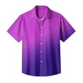 thumbnail image 4 of Inglocry Men's Hawaiian Shirts Short Sleeve Beach Tropical Tie Dye Fashion Button-Down Shirt for Men Purple Pink 3XL, 4 of 5
