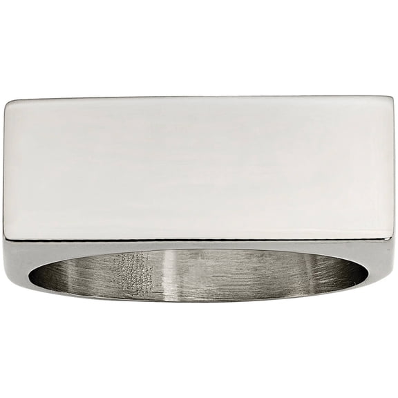 Stainless Steel Polished Signet Ring