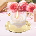 thumbnail image 4 of Fiudx Vela de Aromaterapia, Elegante Diseño de Rosa, Aroma Relajante, Cera de Soja Natural, Combustión Limpia y Segura, Regalo de San Valentín, Regalo de Cumpleaños, Tamaño 10 × 7 Cm, Blanco, Rosa, R, 4 of 6