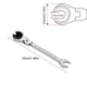 thumbnail image 2 of Xihbxyly Llave de Trinquete de Cabeza Abierta Métrica, Diseño de 72 Dientes, Cabezal Ajustable a 180°, Acero Al Vanadio, Alto Torque, Acabado Resistente a La Oxidación, Ajuste Rápido, Ideal para Espa, 2 of 2