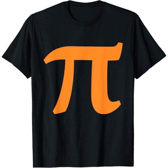 Pi symbol shirt for pi day 3.14 orange symbol t-shirt