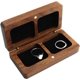 thumbnail image 1 of Caja rectangular de madera para anillos, para guardar 2 anillos, joyero, regalo de compromiso, boda, hecho a mano, para mujer, día de San Valentín, 1 of 5