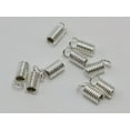 thumbnail image 3 of EOEMY 200 Silver Plated Coil End Crimp Beads Fasteners Connector 4.5X8mm Finding, 3 of 4