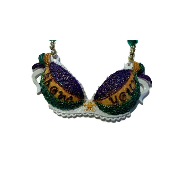 Show Your Bra Mardi Gras Necklace Beads Bead