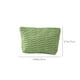 thumbnail image 3 of Bolso Cosmético Tejido de Lana con Bloque de Color a Rayas, Verde Rojo, Poliéster, Gran Capacidad 25x17x6cm, Estuche para Lápices Portátil Multifuncional, 3 of 8