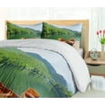 thumbnail image 5 of Ambesonne Nature Duvet Cover Sets, Boats Lake Forest Serene, 2-Queen, Fern Green Cinnamon, 5 of 6