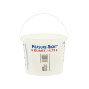 (2 pack) United Solutions 5 Quart Round Measure Right Plastic Mixing Bucket, Translucent, 1 Each