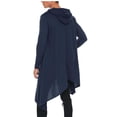 thumbnail image 4 of Fesfesfes Long Sleeve Shirt Men Hooded Solid Irregular Long Sleeve Outwear Sweatshirts Blouse Under $10, 4 of 4