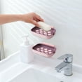 thumbnail image 4 of Summer Savings Clearance! Soap Dish for Bathroom QTOCIO Soap Box Wall Mounted Bathroom Hole Less Soap Dish Bathroom Shelf Household Soap Draining Box Wall Mounted Strong Bearing Weight, 4 of 6