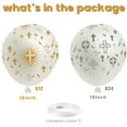 thumbnail image 2 of Haooryx Cross Balloons Gold and Silver 12 inch Latex Balloons with Ribbons for Party Decorations, 37 Pieces, 2 of 6