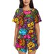 thumbnail image 1 of Fotbe Butterfly Garden Conjunto de Pijama Estampado para Mujer, 2 Piezas, Ropa de Dormir con Camiseta de Manga Corta y Shorts Suaves-Small, 1 of 6
