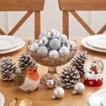 thumbnail image 5 of NWQKYZGH 24PCS Shatterproof Plastic Christmas Baubles Matte Shiny Glitter Hanging Ornament Balls for Indoor Outdoor Xmas Tree Holiday Festival Decor -1.2IN, 5 of 6