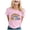 Pink, variant on Womens T Shirts Graphic Rainbow Print Summer Short Sleeve Casual Fashion Clothes 2026 Pink 2XL