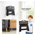 thumbnail image 6 of Utopia Home Folding Step Stool with Handle, Black – Anti-Slip, Holds Up to 300 lbs, for Kitchen, Bathroom & Home Use, 9 Inch, 6 of 9