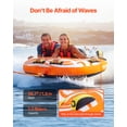 thumbnail image 2 of VEVOR Towable Tube for Boating 1-2 Riders Inflatable Boating Tubes Towable Water Sport, 2 of 9