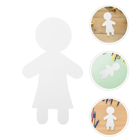 AURARMLET 40 Pieces White Cardboard Person Cutouts for Painting, Classroom Decor, and Craft Projects