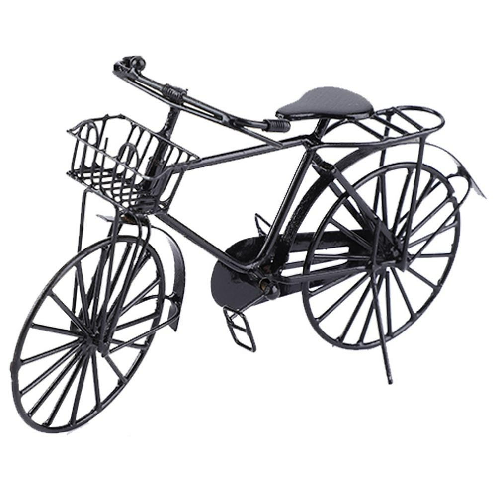 Mgaxyff Dollhouse Miniature Bike, Dollhouse Decoration Accessory,112 Miniature Metal Bike