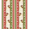 thumbnail image 3 of Christmas Duvet Cover Set, Chinese Style Lettering Merry Christmas Deer Pines Stars Border Lines, Decorative 3 Piece Bedding Set with 2 Pillow Shams, Queen Size, Green Dark Coral White, by Ambesonne, 3 of 3