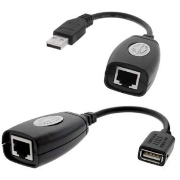 RJ45 Cat 6 Cables Extension USB 2.0 Extender Over Cat5 5e Cat6