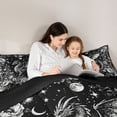 thumbnail image 5 of Homewish Teens Animal Magical Dragon Bedding Comforter Set 2pcs,Boho Starry Sky Twin Comforter Sets Microfiber,Chic Floral Flowers Breathable Bedding Set,Lightweight Room Decor,Reversible, 5 of 8