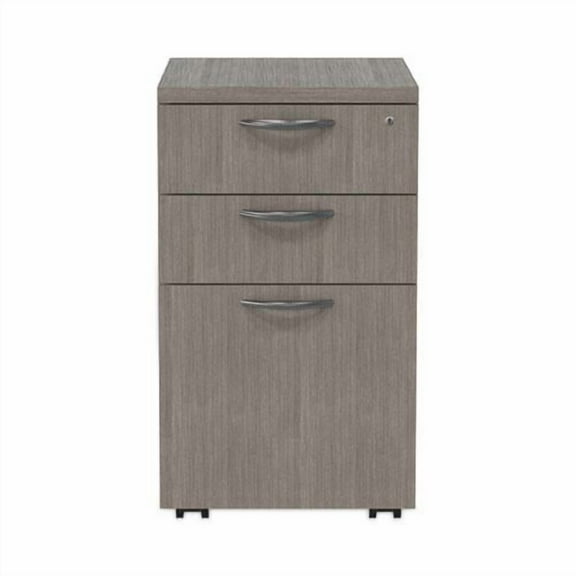 Alera Valencia Series Mobile Pedestal File, Left/Right, 3-Drawer: Box/Box/File, Legal/Letter, Gray, 15.88 x 20.5 x 28.39