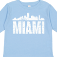 thumbnail image 4 of Inktastic Miami Skyline Grunge Boys or Girls Long Sleeve Toddler T-Shirt, 4 of 5