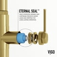 thumbnail image 5 of VIGO Hart Arched Single Handle Pull-Down Spout Kitchen Faucet Matte Brushed Gold, 5 of 13