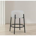 thumbnail image 2 of Maklaine 26.5" Contemporary Fabric Counter Stool in Rich Cream/Matte Black, 2 of 4