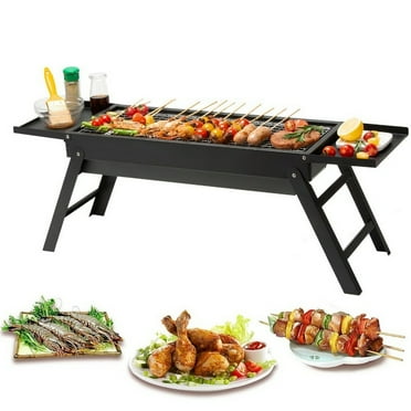Portable Charcoal Grill 23 inch, Small Barbecue Grills Folding BBQ Grills, Outdoor Grill Foldable, Stainless Steel Charcoal Grills, Mini Grills for Travel, Outdoor Barbecue Camping, Picnic