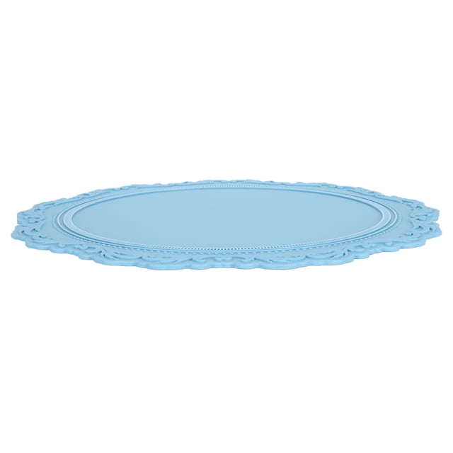 Napperon, 13,4 X 13,4 Pouces Imperméable Antidérapant Tache de Chaleur Set de Table Lavable en Silicone, Tapis de Table Ronde de Style Nordique pour la Maison, Restaurant, Cuisine, Hôtel, Bureau