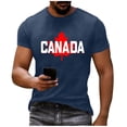 thumbnail image 2 of Mens Big & Tall Short Sleeve T-Shirts Graphic Crewneck Casual Printed Tee Summer Beach Hawaiian Vintage Shirts Size M-4XL Navy, 2 of 7
