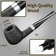Joyoldelf Straight Tobacco Pipe, Handmade Oak Wood Smoking Pipe