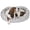Grey, variant on 52 in. Zig Zag Sherpa Donut Pet Bed - Black