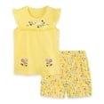 thumbnail image 2 of Leey-World Toddler Girl Clothes 2T 3T 4T 5T Summer Outfits Cotton Sleeveless Tank Tops Shorts Little Girls Clothing Set(Yellow,3-4 Years), 2 of 9