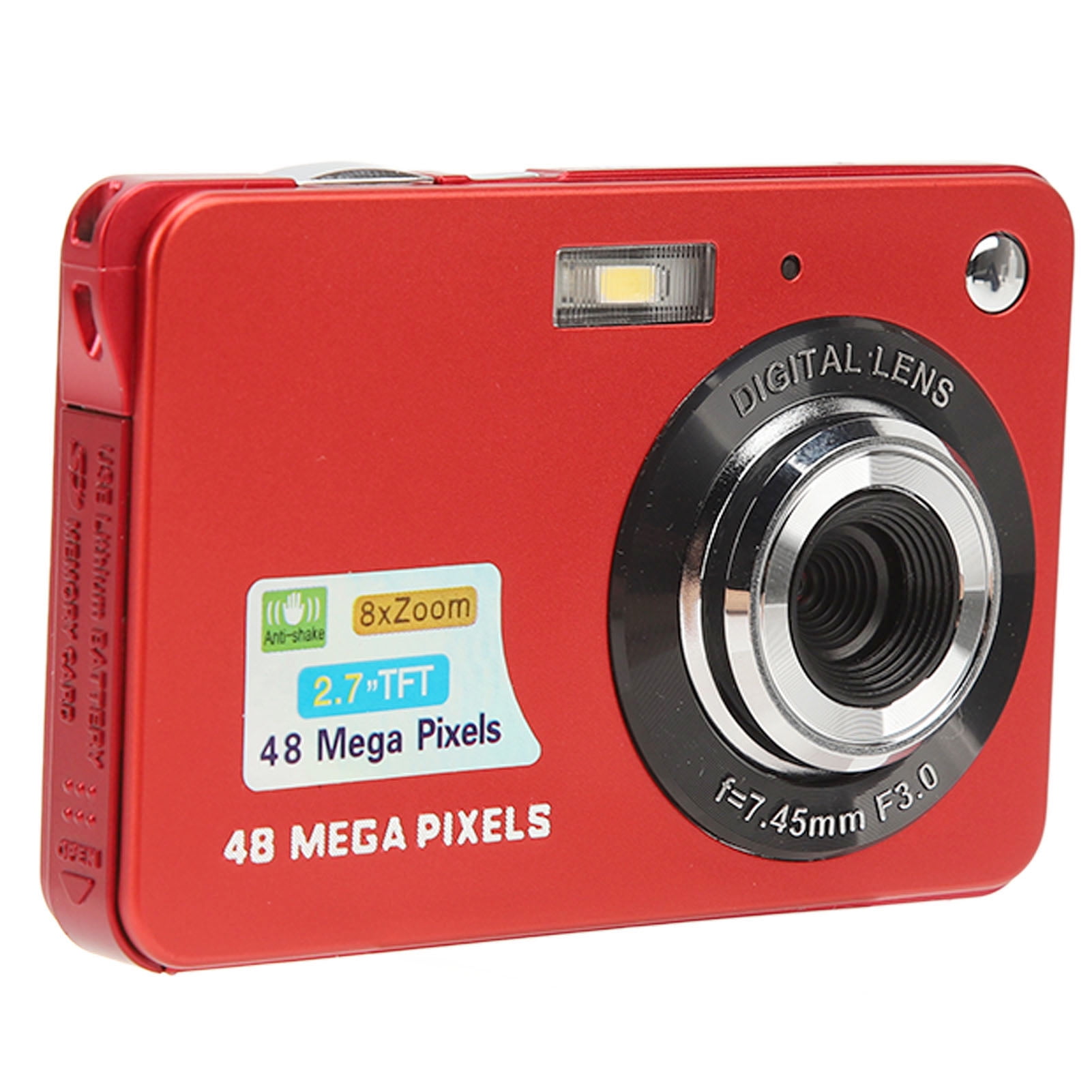 4K Digital Camera, Red 8X Zoom Digital Camera For Outdoor Photography