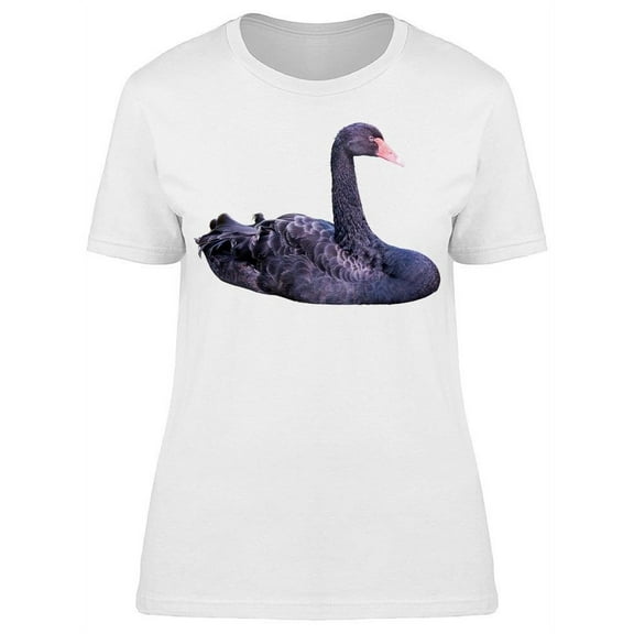 A Black Swan Sitting T-Shirt Women -Image by Shutterstock, Female Small