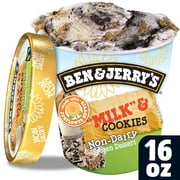 Ben and Jerry's Milk and Cookies Non Dairy Ice Cream, 1 Pint -- 8 per Case.