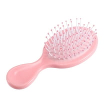 Unique Bargains 1 Pcs Pocket Detangle Brush Barber Brush Tools for Men and Women Styling Comb for Curly Hair Pink