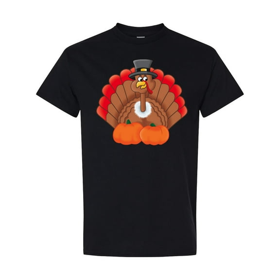 Inktastic Thanksgiving Turkey with Pumpkin T-Shirt
