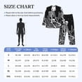 thumbnail image 4 of Fotbe Vintage Black white Plant skull Pattern Long Sleeve Pajama Set for Men,Sleepwear Set,2-piece Loungewear Set,Soft PJs Comfy Nightwear with Pockets-XX-Large, 4 of 7