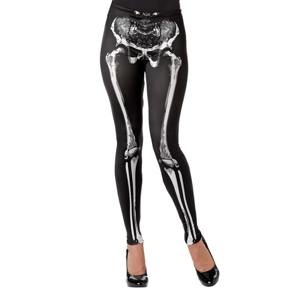 Women's Black Skeleton Leggings