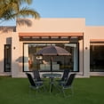 thumbnail image 4 of Ilios Innova | Comedor de Exterior Jardín 6 Piezas Mesa Vidrio Templado 4 Sillas Plegables Textileno y Sombrilla Resistente Set Muebles Color Negro, 4 of 9