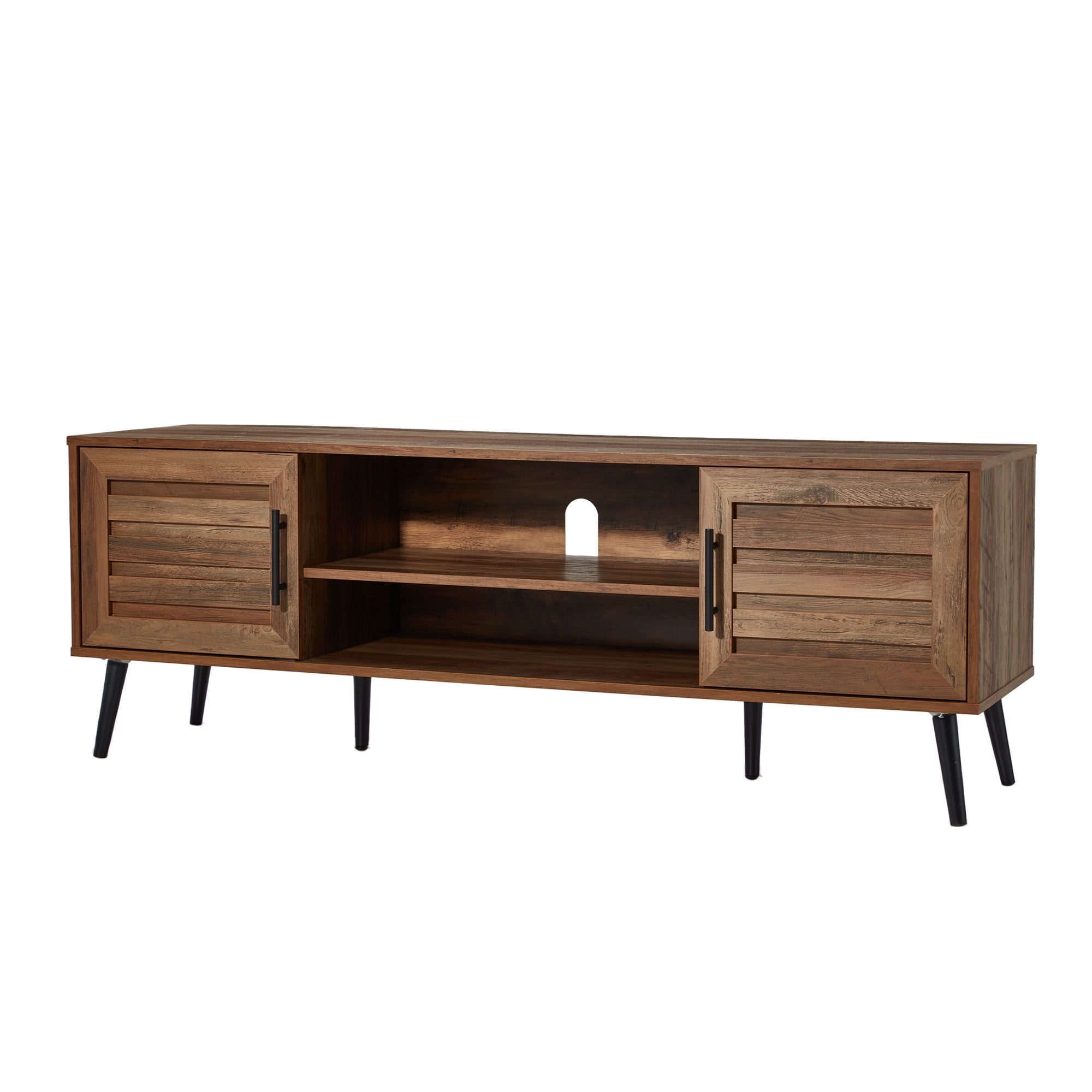 Jomeed Mid Century Modern Wooden TV Entertainment Console with Shelf