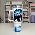 thumbnail image 2 of Mama Bear Watercolor Tumbler: 40oz Insulated Mom Quencher, 2 of 3