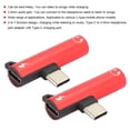 thumbnail image 4 of Type-c Adapter, Headset Adapter 2Pcs 2 In 1 Headphone Jack Adapter With Bent Freely For LeEco For, 4 of 8