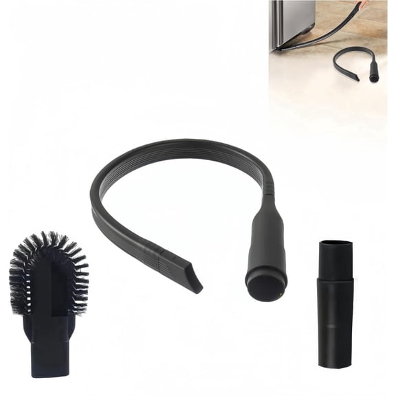 25" Detachable Nozzle Crevice Tool for Universal Vacuums, Flexible Hose with 35mm/32mm Adapter, Multi-Surface Hard-to-Reach Cleaning for Sofas & Appliances(with Vacuum Cleaner Brush)