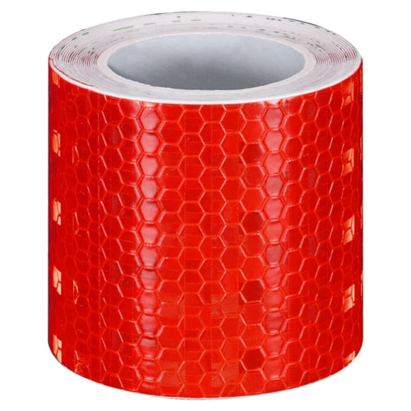 Cinta Reflectante Uxcell 2"x10ft Cintas Adhesivas de Advertencia de Noche para Seguridad al Aire Libre, Adhesivos Reflectores para Vehículos, Remolques, Camiones, Bicicletas, Autos, Señales, Roja