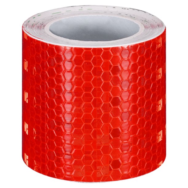 Cinta Reflectante Uxcell 2"x10ft Cintas Adhesivas de Advertencia de Noche para Seguridad al Aire Libre, Adhesivos Reflectores para Vehículos, Remolques, Camiones, Bicicletas, Autos, Señales, Roja