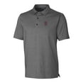 thumbnail image 2 of Men's Cutter & Buck Heather Charcoal Southern Illinois Salukis Forge Stretch Polo, 2 of 3